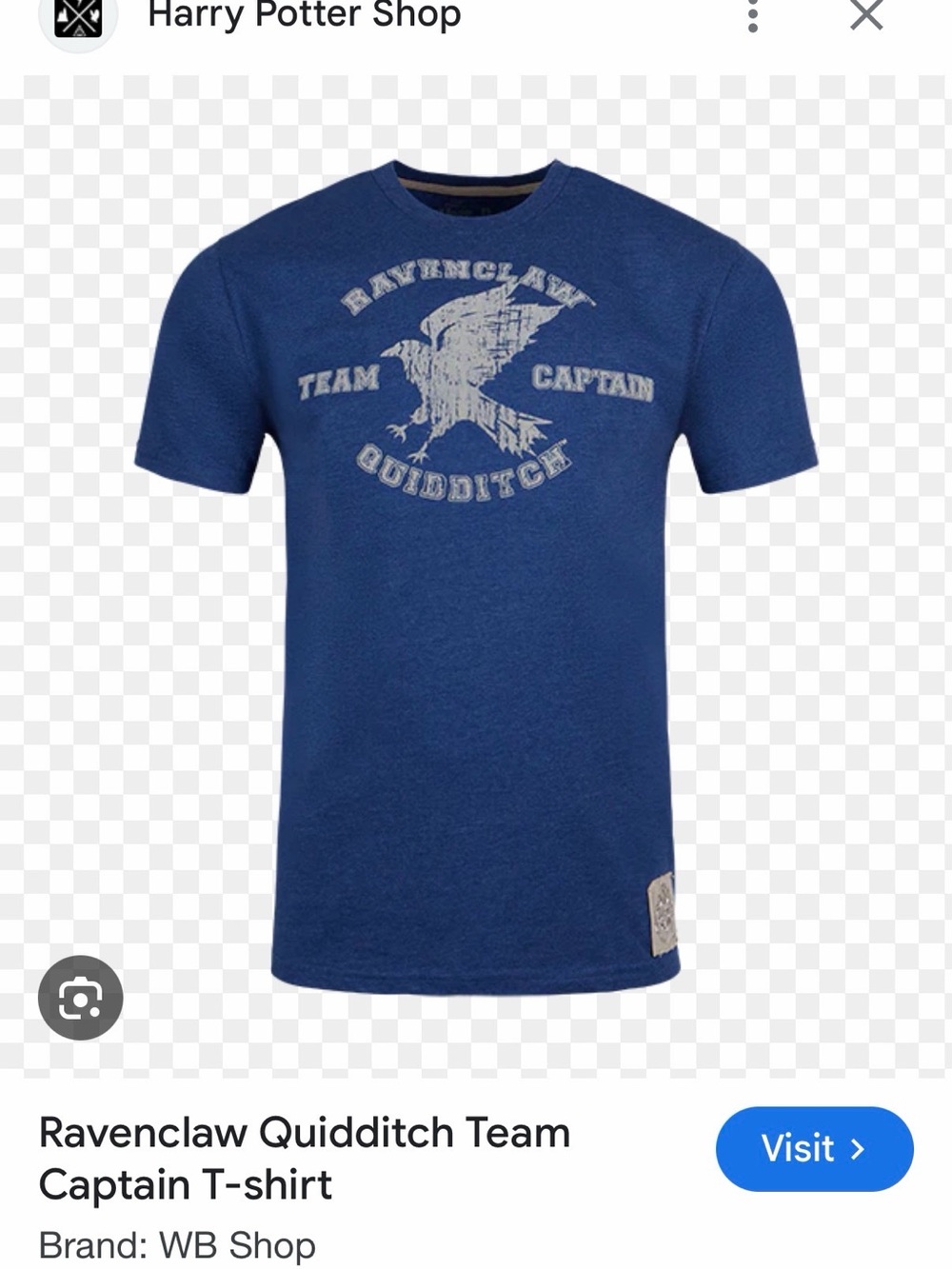 Harry Potter Ravenclaw Team Captain Blue Graphic Tee